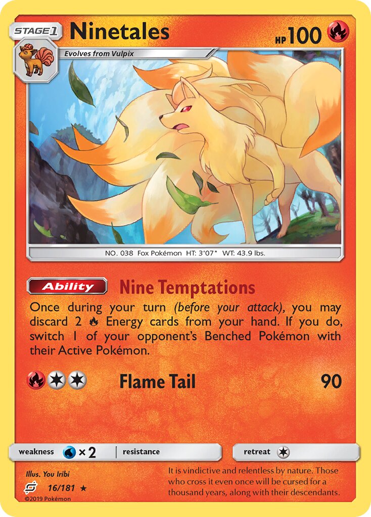 Ninetales 016/181 — Team Up (English Pokémon TCG card)