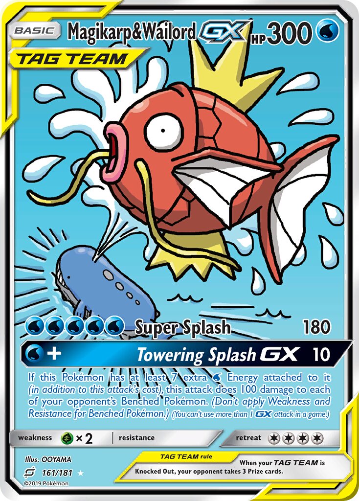 Magikarp & Wailord-GX 161/181 — Team Up (English Pokémon TCG card)