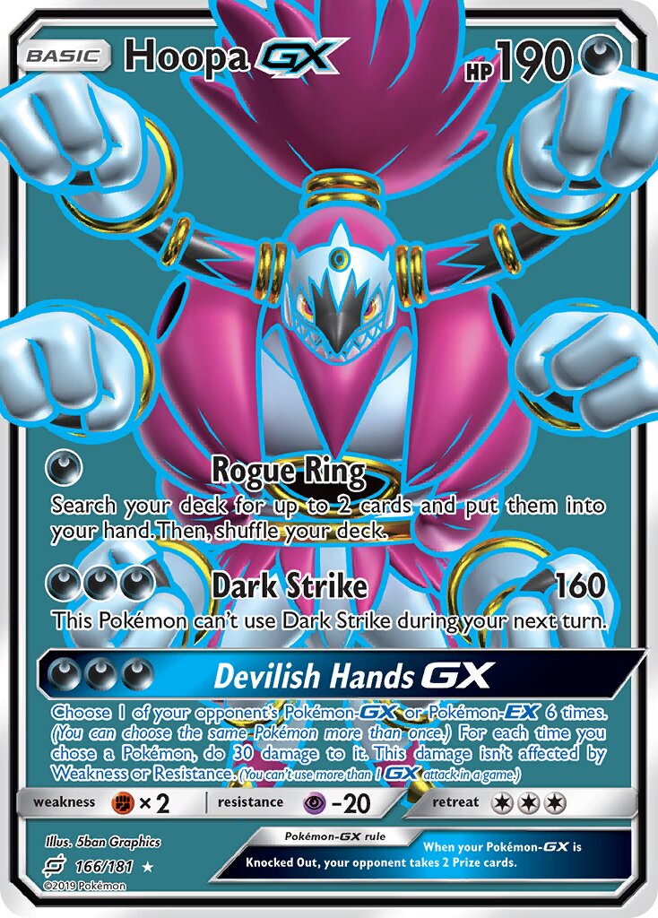 Hoopa-GX 166/181 — Team Up (English Pokémon TCG card)