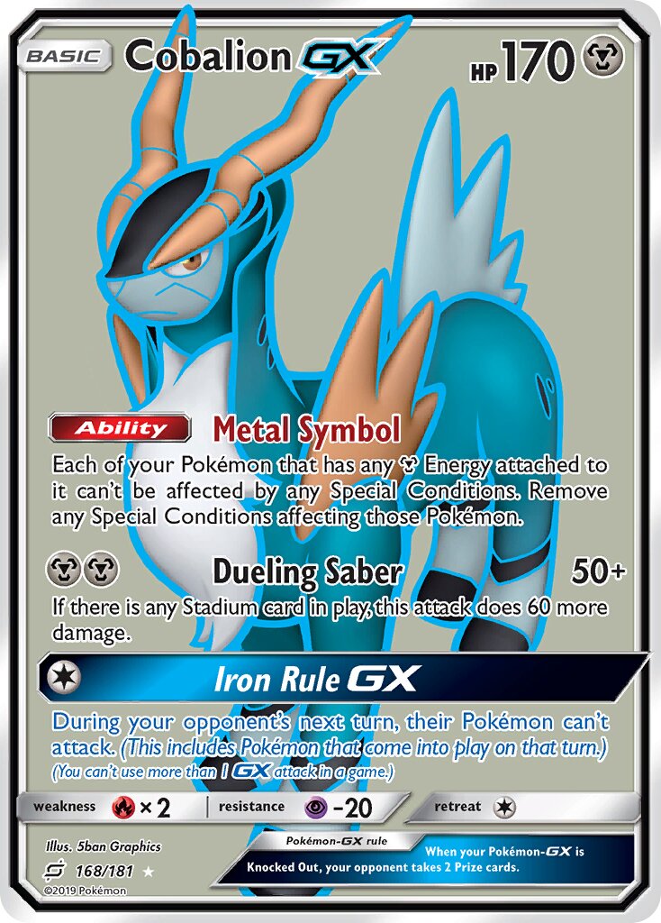 Cobalion-GX 168/181 — Team Up (English Pokémon TCG card)