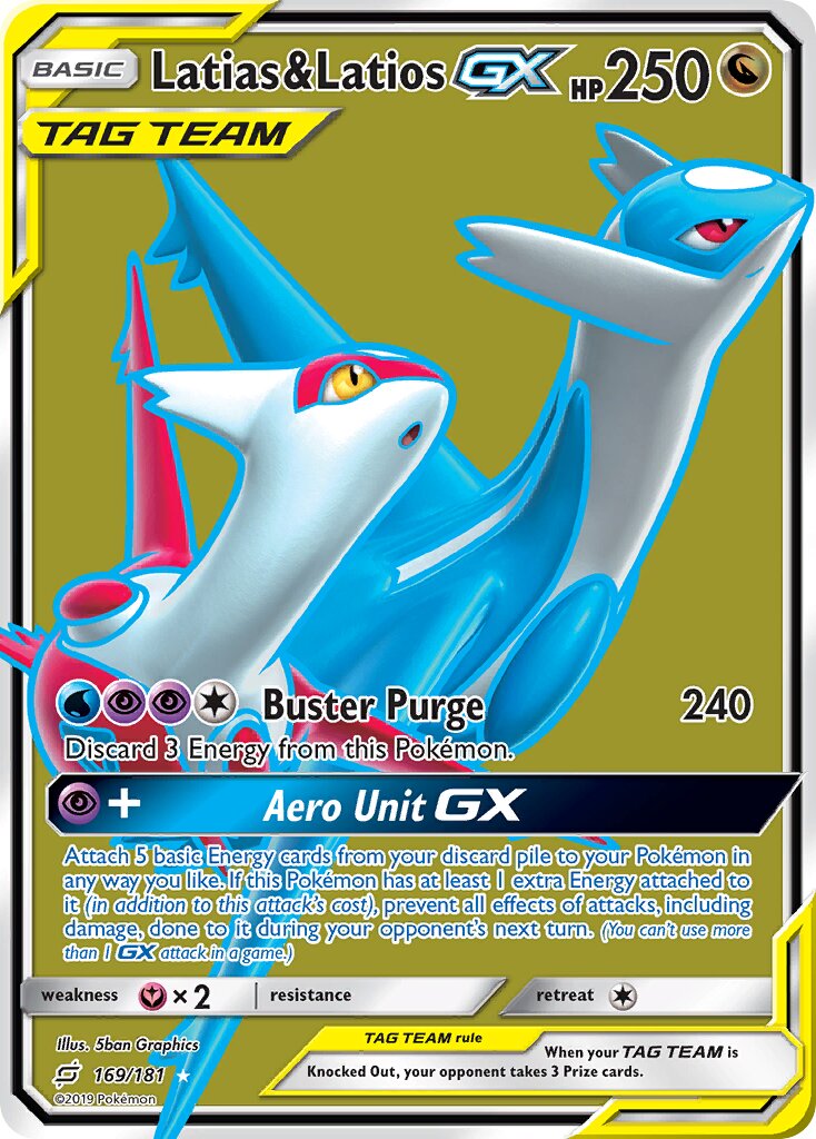 Latias & Latios-GX 169/181 — Team Up (English Pokémon TCG card)