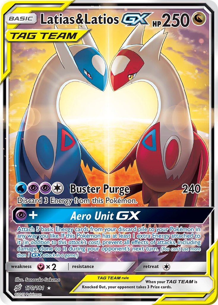 Latias & Latios-GX 170/181 — Team Up (English Pokémon TCG card)