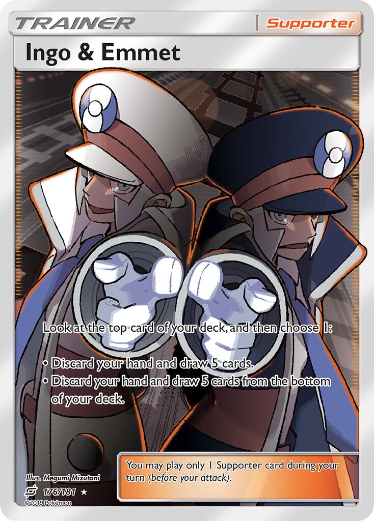 Ingo & Emmet 176/181 — Team Up (English Pokémon TCG card)
