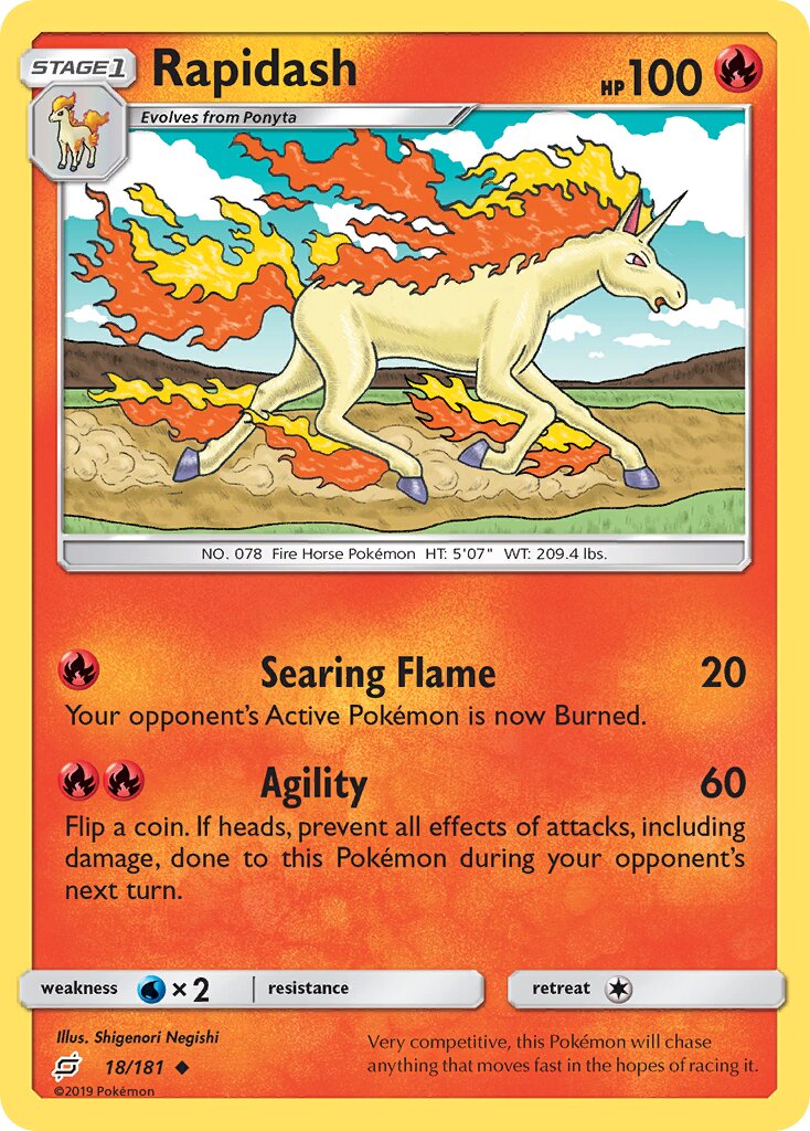 Rapidash 018/181 — Team Up (English Pokémon TCG card)