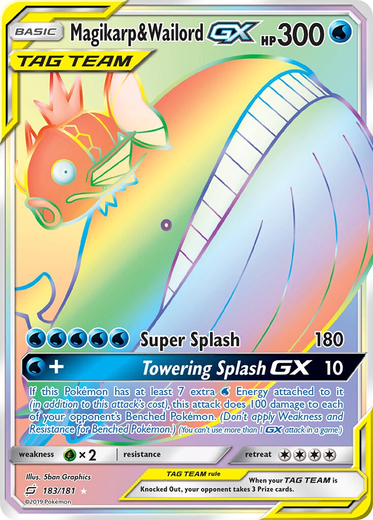 Magikarp & Wailord-GX 183/181 — Team Up (English Pokémon TCG card)