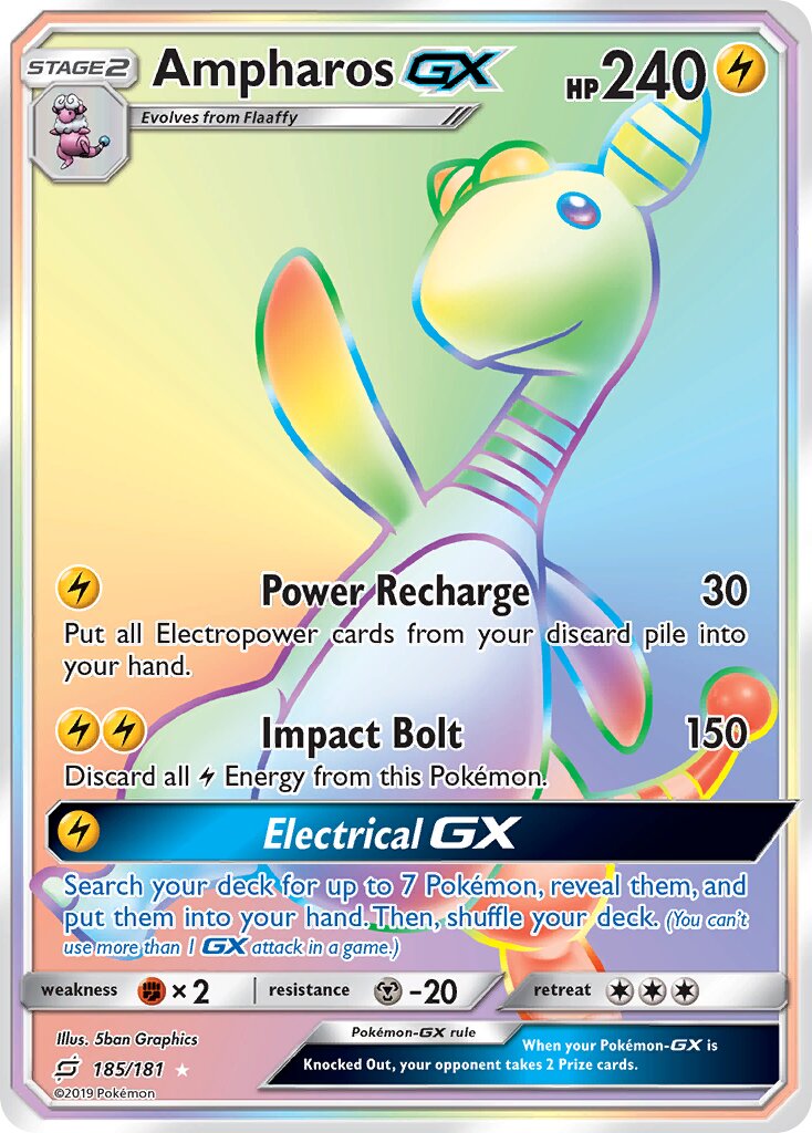 Ampharos-GX 185/181 — Team Up (English Pokémon TCG card)