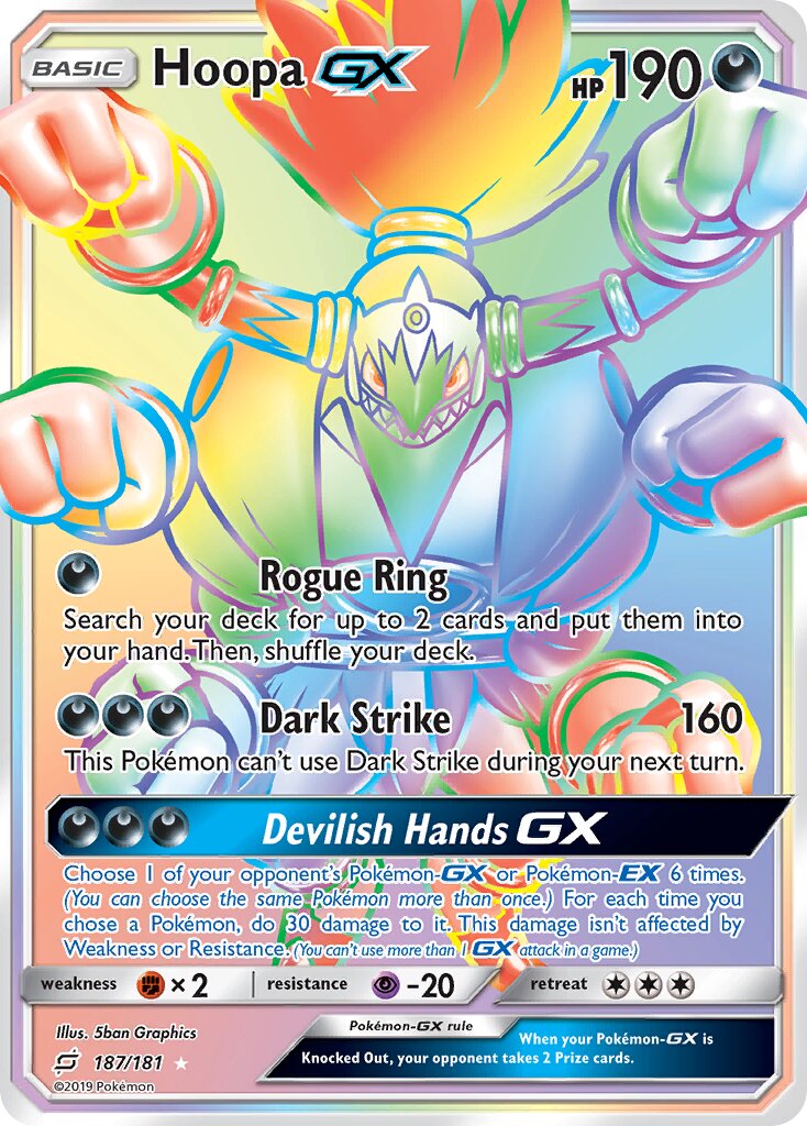 Hoopa-GX 187/181 — Team Up (English Pokémon TCG card)