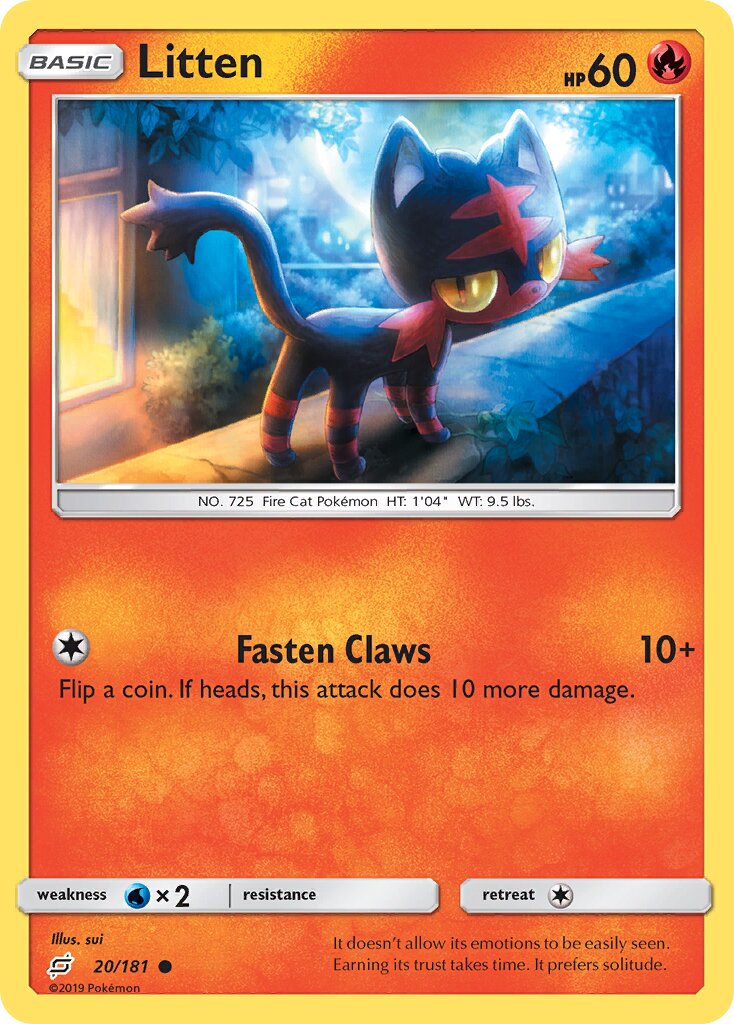 Litten 020/181 — Team Up (English Pokémon TCG card)
