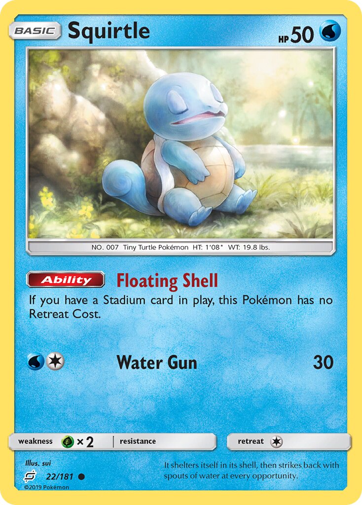 Squirtle 022/181 — Team Up (English Pokémon TCG card)