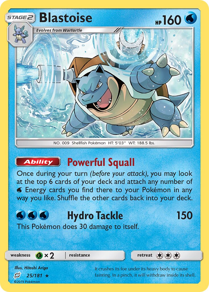 Blastoise 025/181 — Team Up (English Pokémon TCG card)