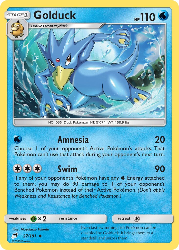 Golduck 027/181 — Team Up (English Pokémon TCG card)