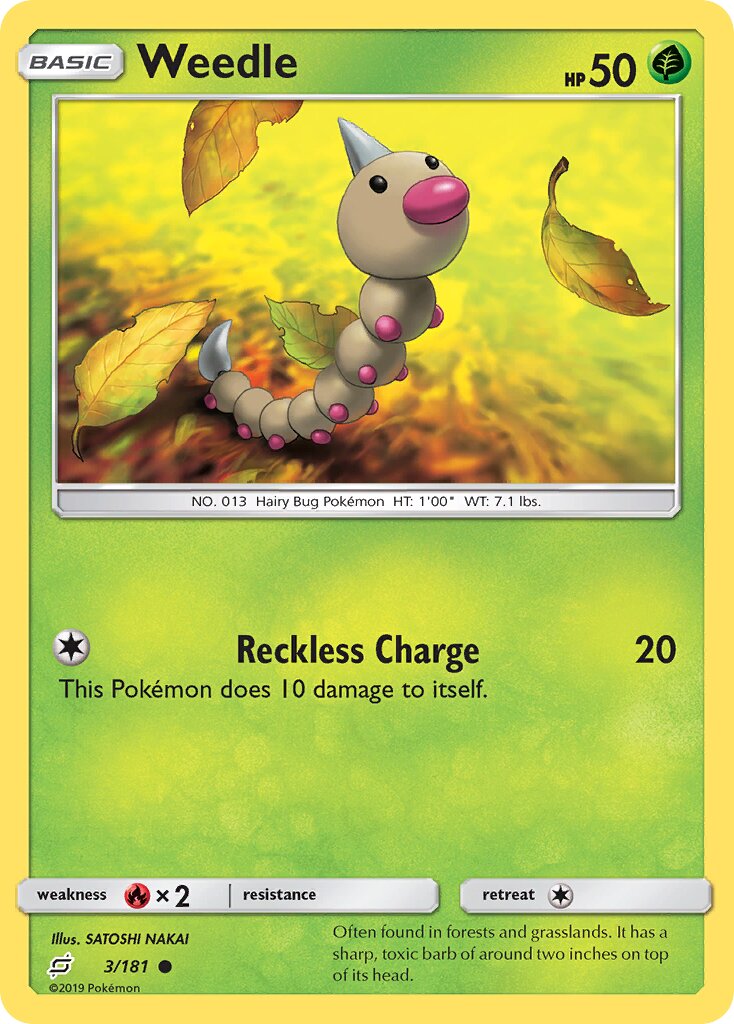 Weedle 003/181 — Team Up (English Pokémon TCG card)