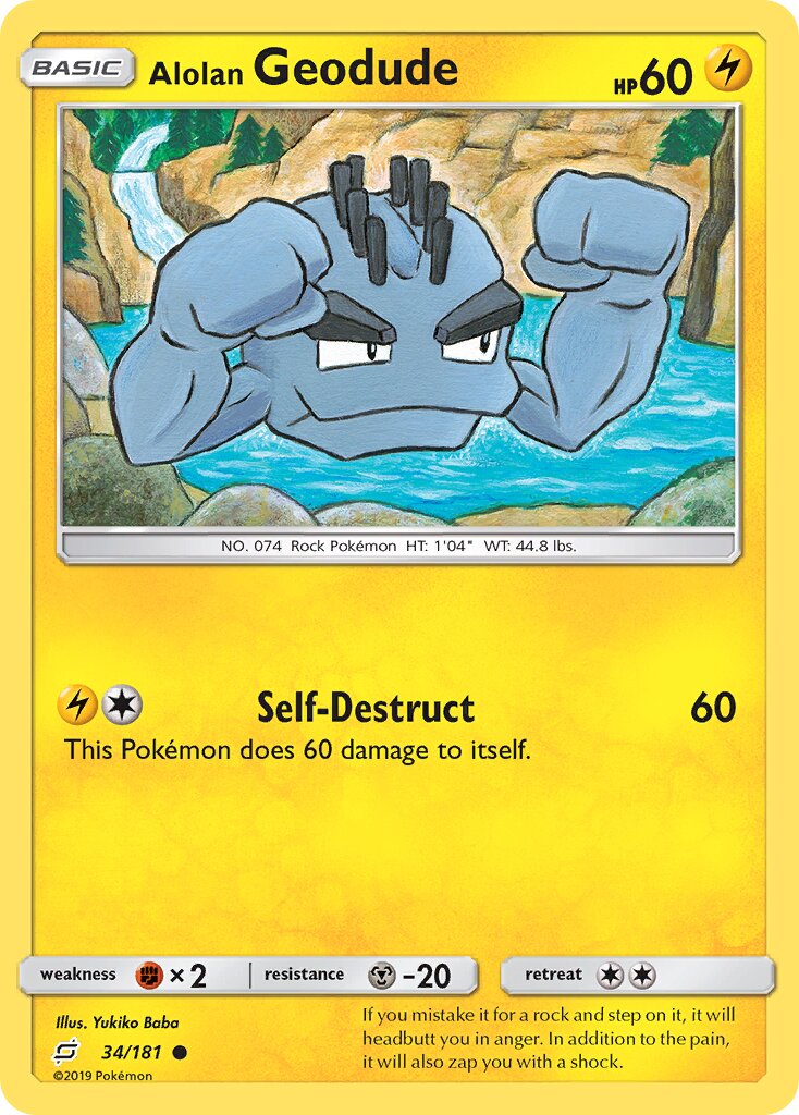 Alolan Geodude 034/181 — Team Up (English Pokémon TCG card)