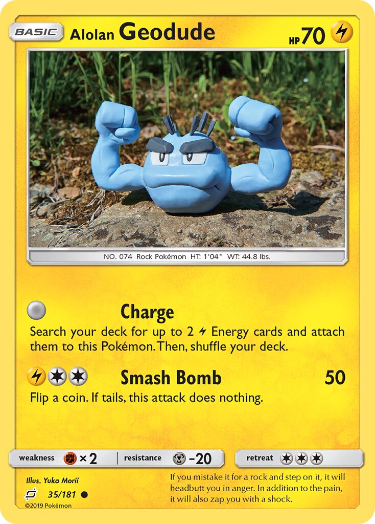 Alolan Geodude 035/181 — Team Up (English Pokémon TCG card)