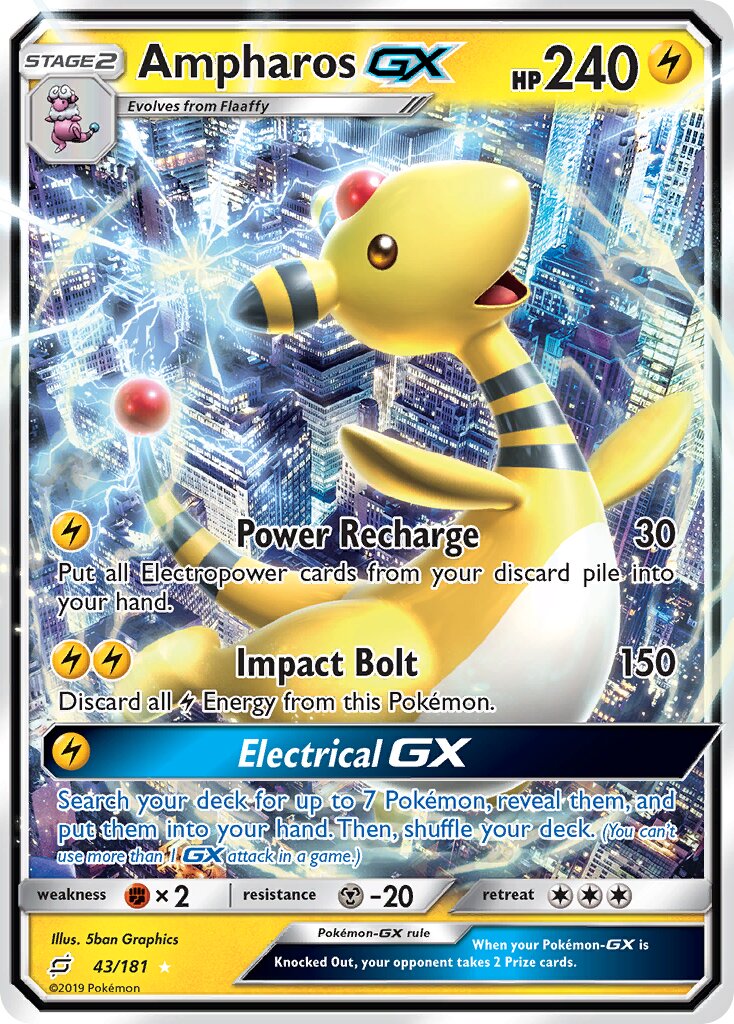 Ampharos-GX 043/181 — Team Up (English Pokémon TCG card)