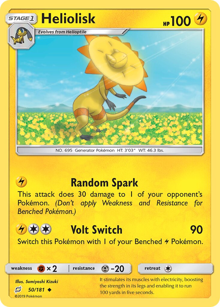 Heliolisk 050/181 — Team Up (English Pokémon TCG card)