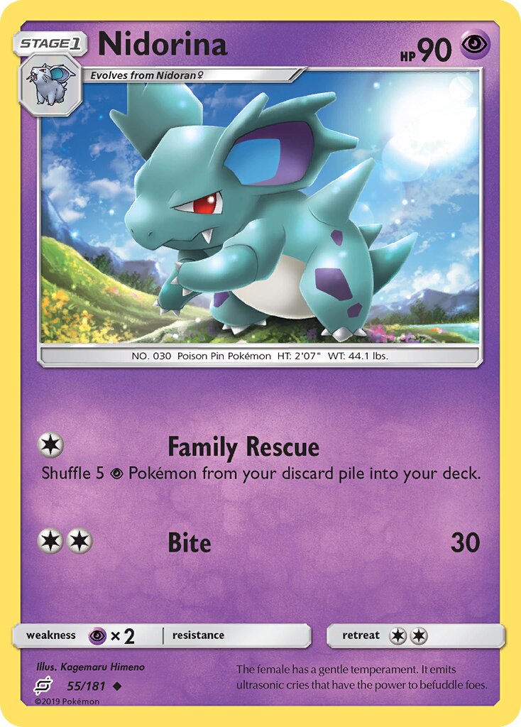 Nidorina 055/181 — Team Up (English Pokémon TCG card)