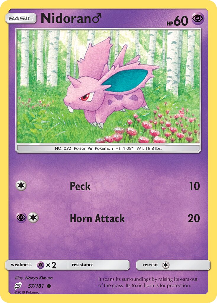 Nidoran ♂ 057/181 — Team Up (English Pokémon TCG card)