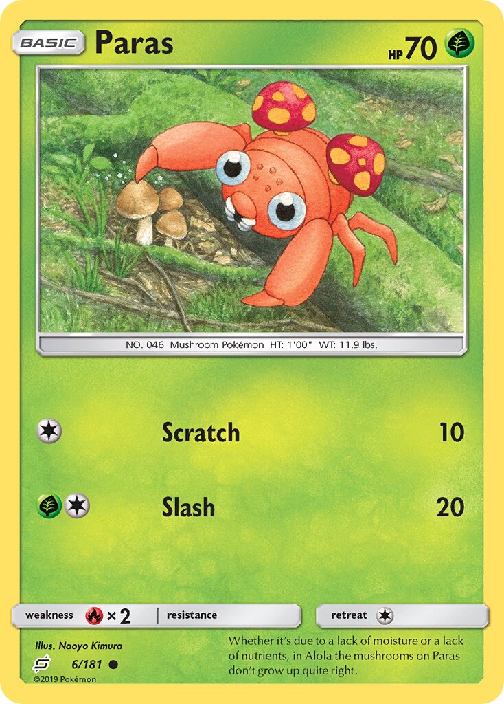 Paras 006/181 — Team Up (English Pokémon TCG card)