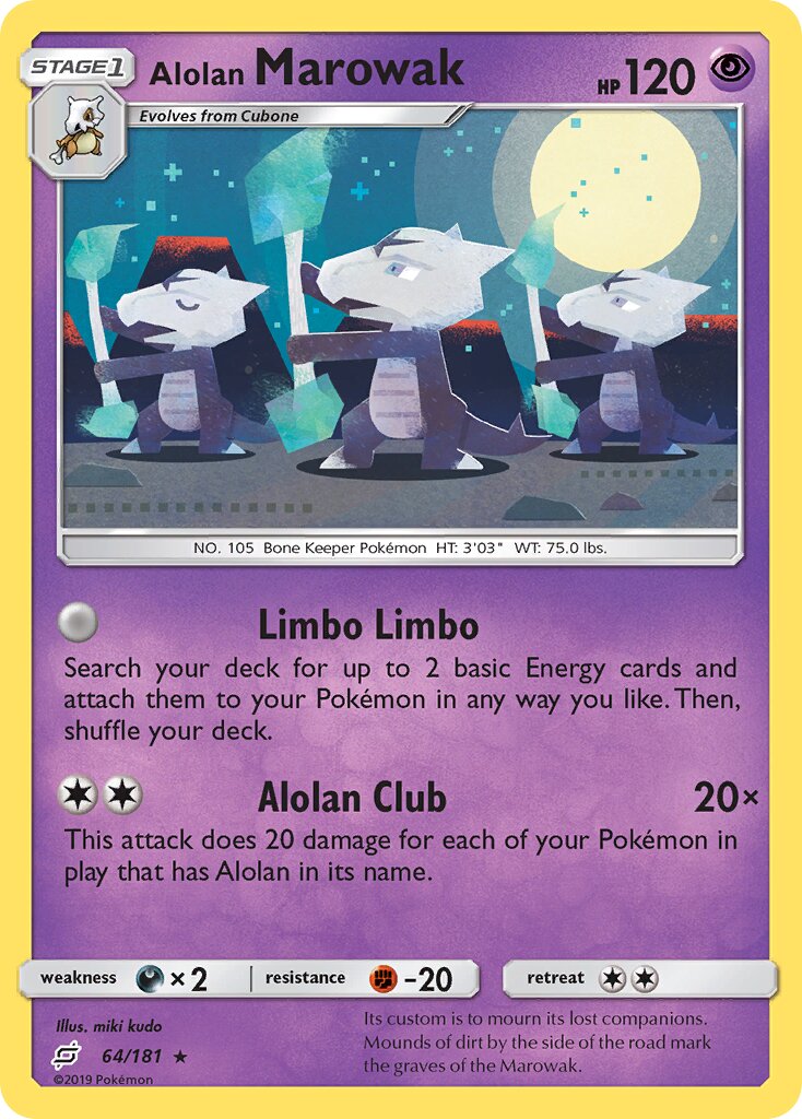 Alolan Marowak 064/181 — Team Up (English Pokémon TCG card)