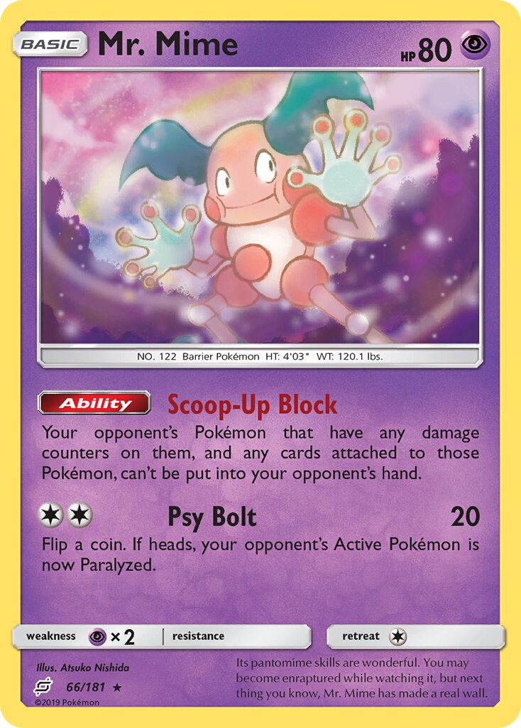 Mr. Mime 066/181 — Team Up (English Pokémon TCG card)