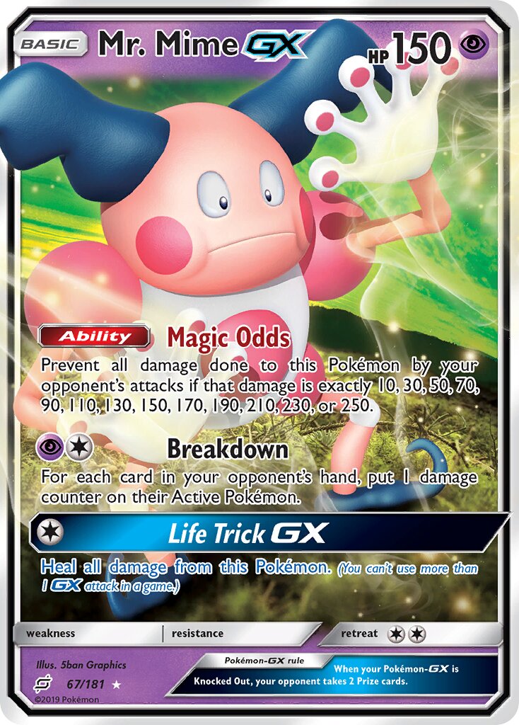 Mr. Mime-GX 067/181 — Team Up (English Pokémon TCG card)