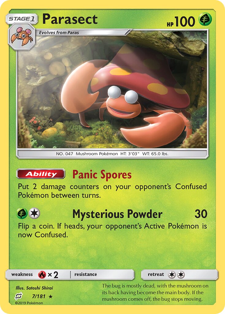 Parasect 007/181 — Team Up (English Pokémon TCG card)
