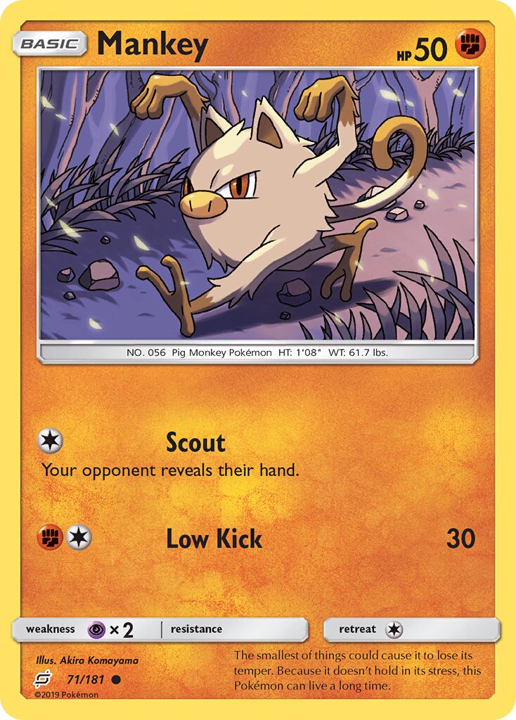 Mankey 071/181 — Team Up (English Pokémon TCG card)