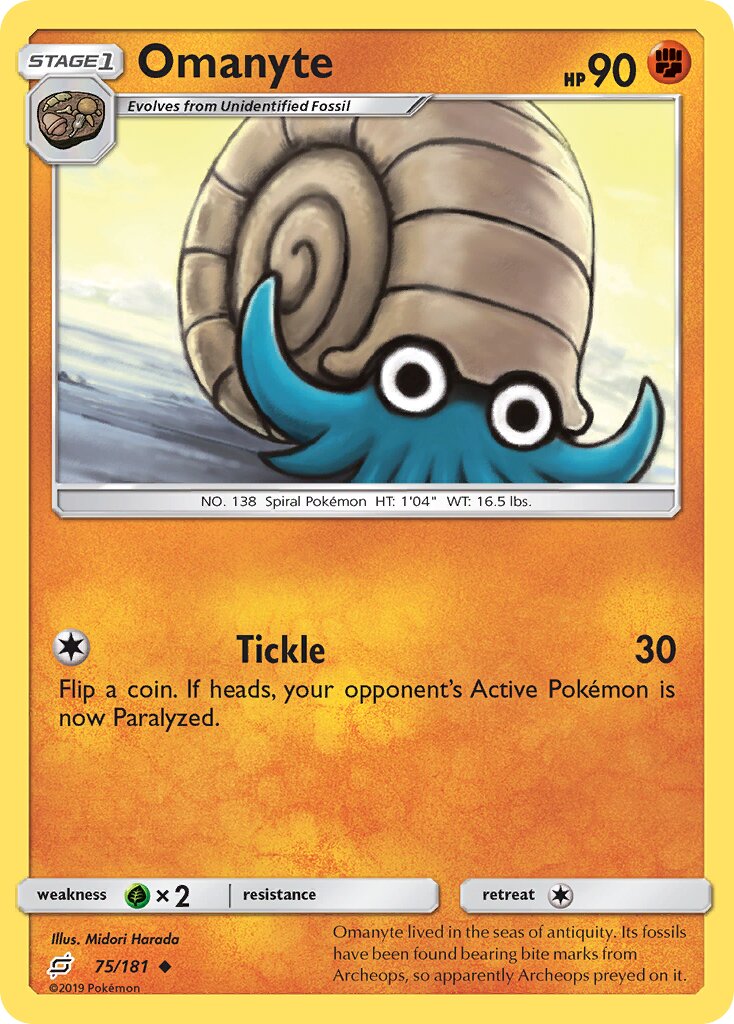 Omanyte 075/181 — Team Up (English Pokémon TCG card)