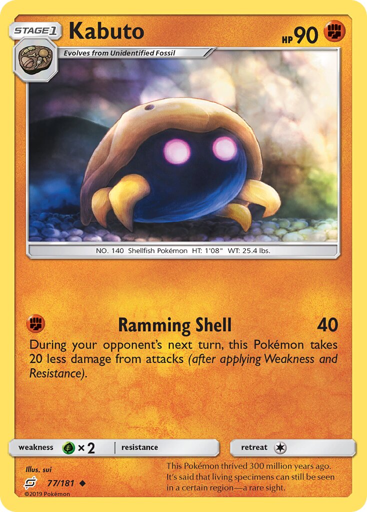 Kabuto 077/181 — Team Up (English Pokémon TCG card)
