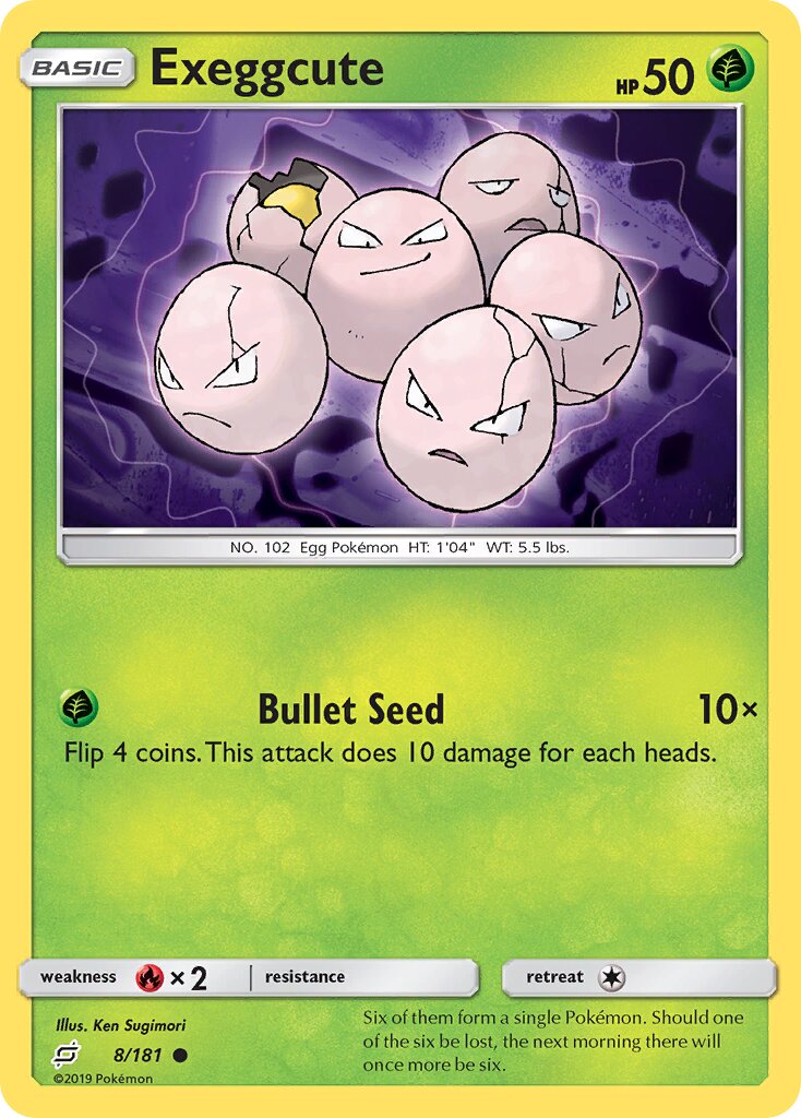 Exeggcute 008/181 — Team Up (English Pokémon TCG card)