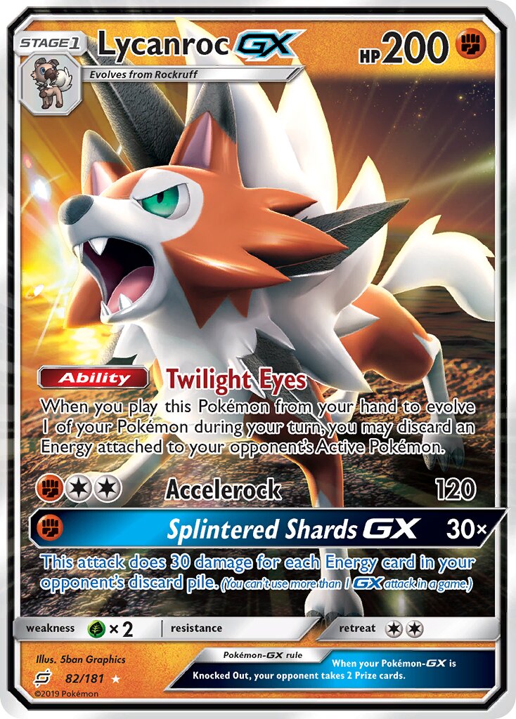Lycanroc-GX 082/181 — Team Up (English Pokémon TCG card)