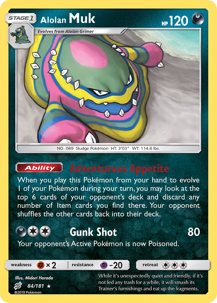 Alolan Muk 084/181 — Team Up (English Pokémon TCG card)