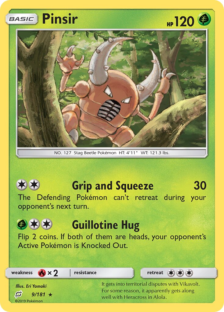 Pinsir 009/181 — Team Up (English Pokémon TCG card)