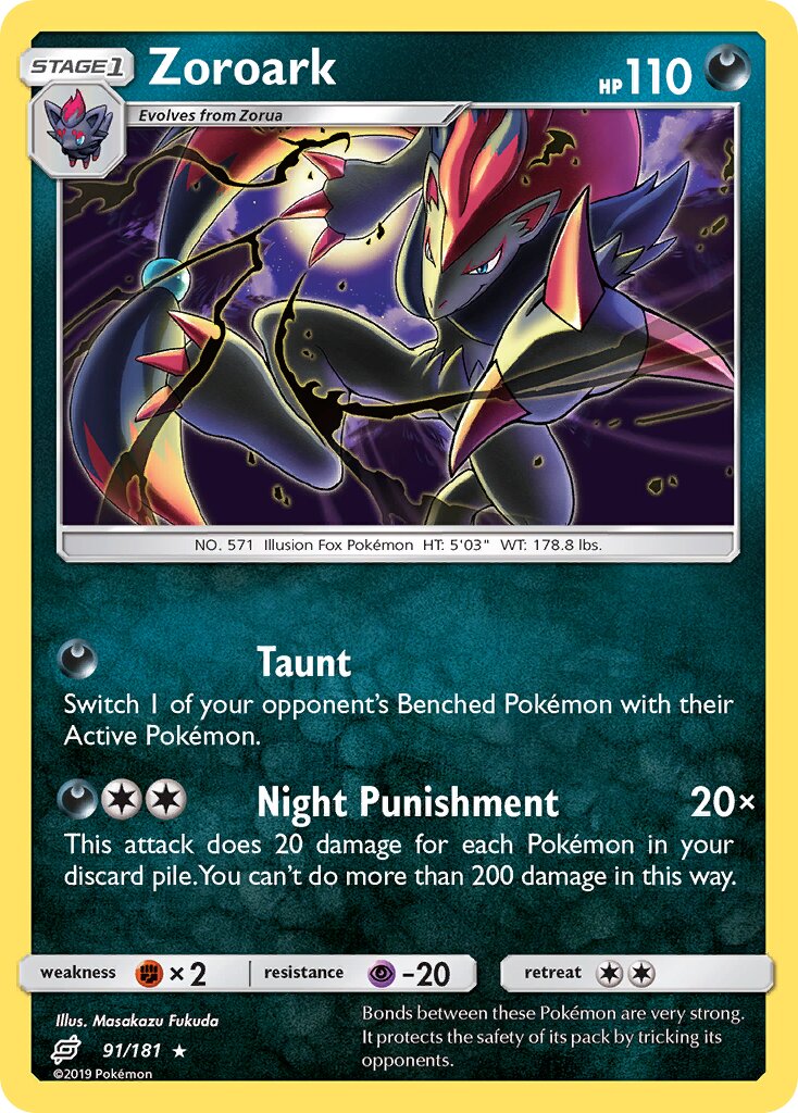 Zoroark 091/181 — Team Up (English Pokémon TCG card)