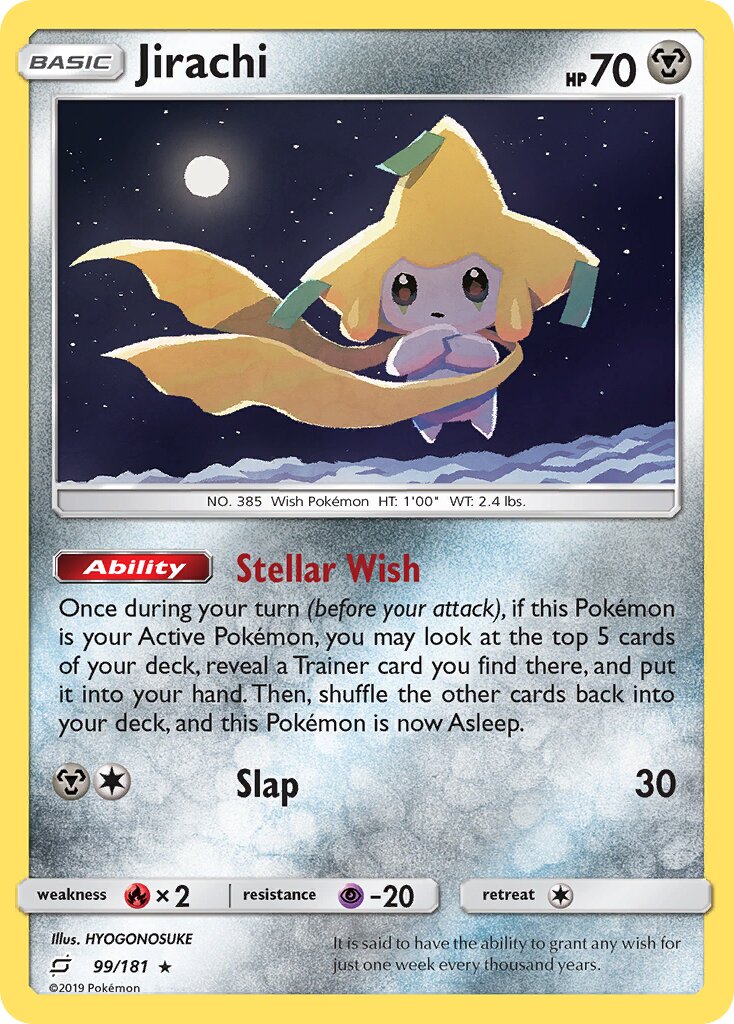 Jirachi 099/181 — Team Up (English Pokémon TCG card)