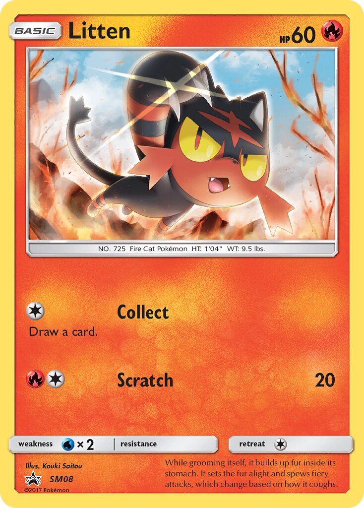 Litten SM08 — Sun & Moon Promos (English Pokémon TCG card)