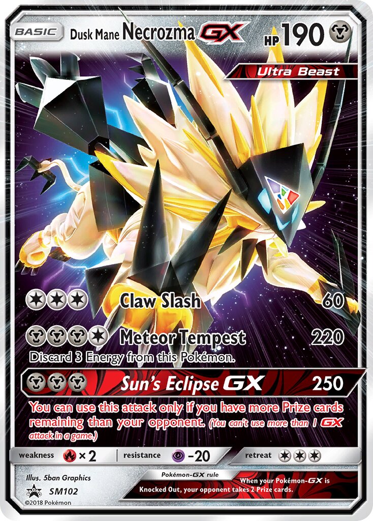 Dusk Mane Necrozma-GX SM102 — Sun & Moon Promos (English Pokémon TCG card)