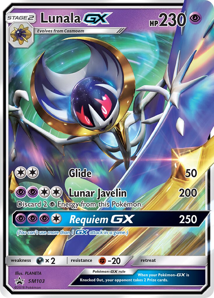 Lunala-GX SM103 — Sun & Moon Promos (English Pokémon TCG card)
