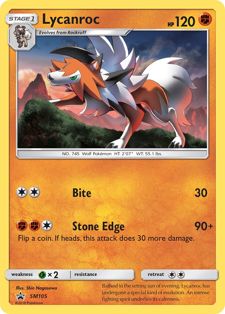 Lycanroc SM105 — Sun & Moon Promos (English Pokémon TCG card)