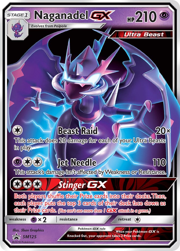 Naganadel-GX SM125 — Sun & Moon Promos (English Pokémon TCG card)