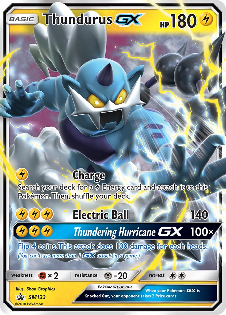 Thundurus-GX SM133 — Sun & Moon Promos (English Pokémon TCG card)
