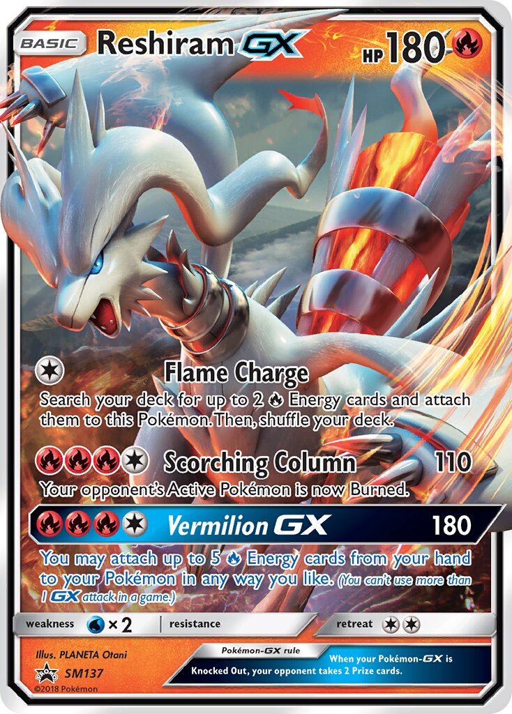Reshiram-GX SM137 — Sun & Moon Promos (English Pokémon TCG card)