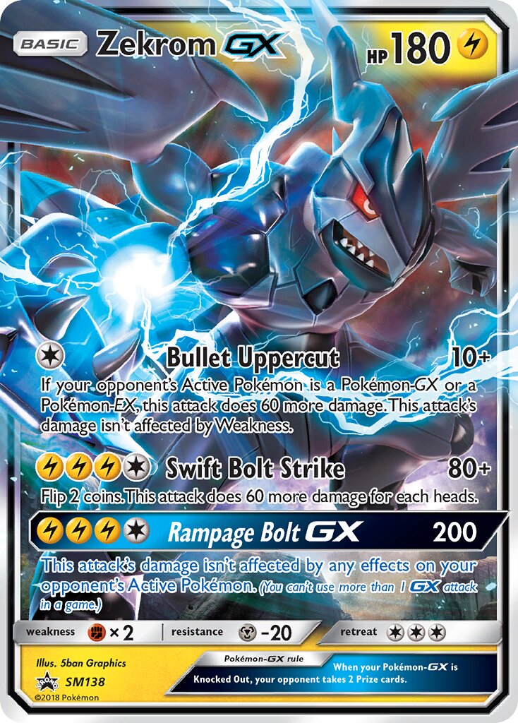 Zekrom-GX SM138 — Sun & Moon Promos (English Pokémon TCG card)