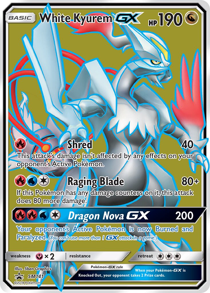 White Kyurem-GX SM141 — Sun & Moon Promos (English Pokémon TCG card)