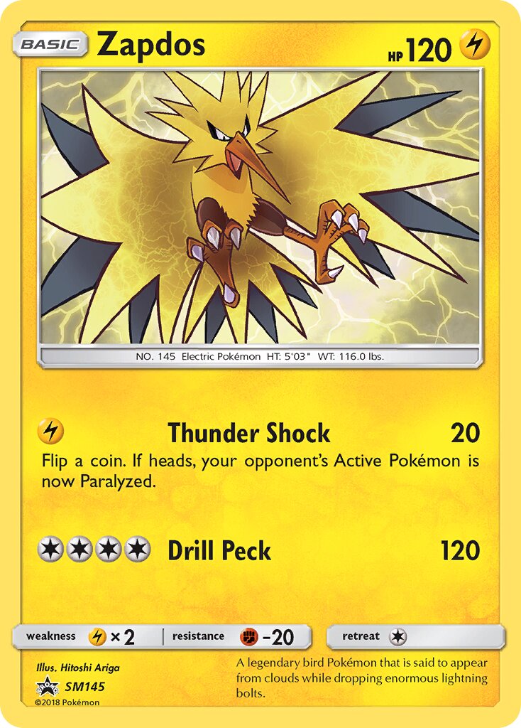 Zapdos SM145 — Sun & Moon Promos (English Pokémon TCG card)