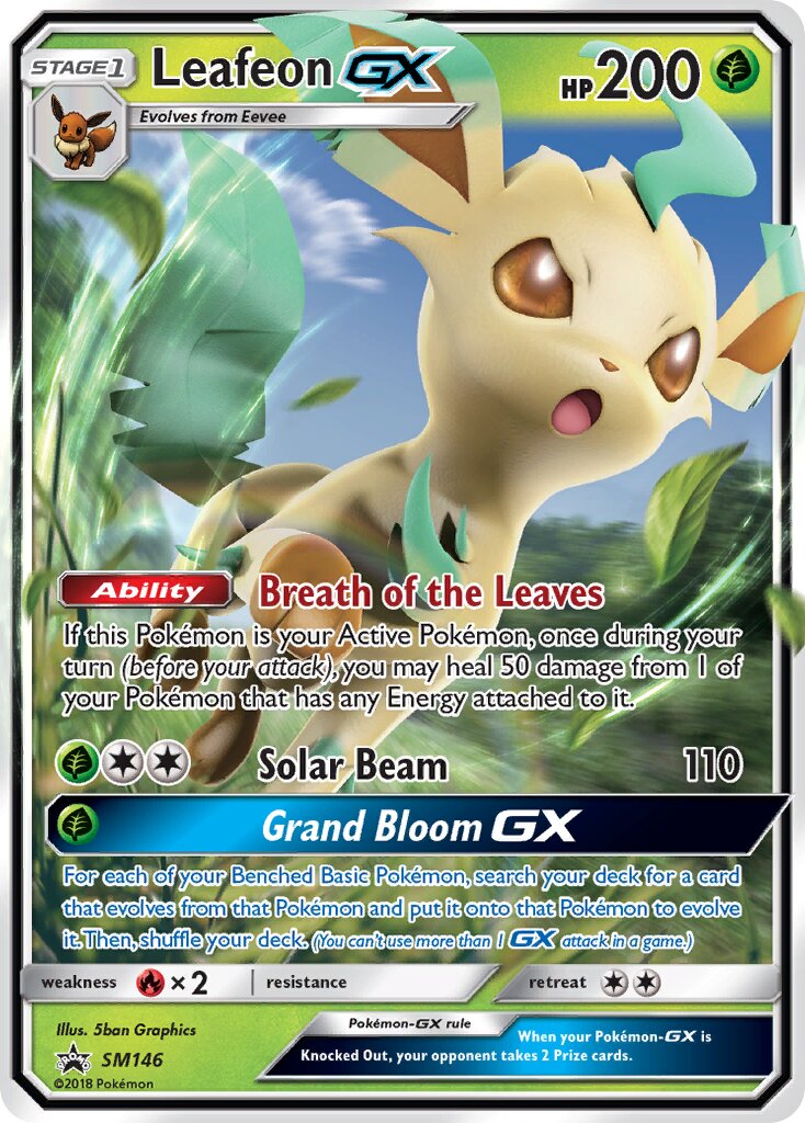 Leafeon-GX SM146 — Sun & Moon Promos (English Pokémon TCG card)