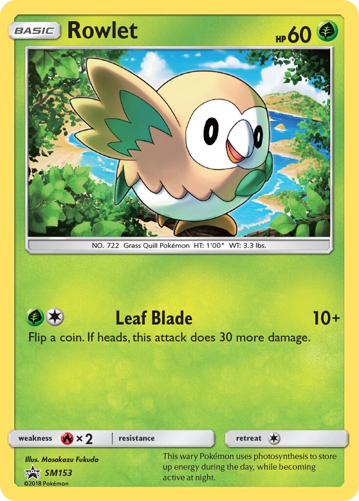 Rowlet SM153 — Sun & Moon Promos (English Pokémon TCG card)