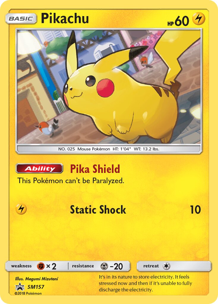 Pikachu SM157 — Sun & Moon Promos (English Pokémon TCG card)
