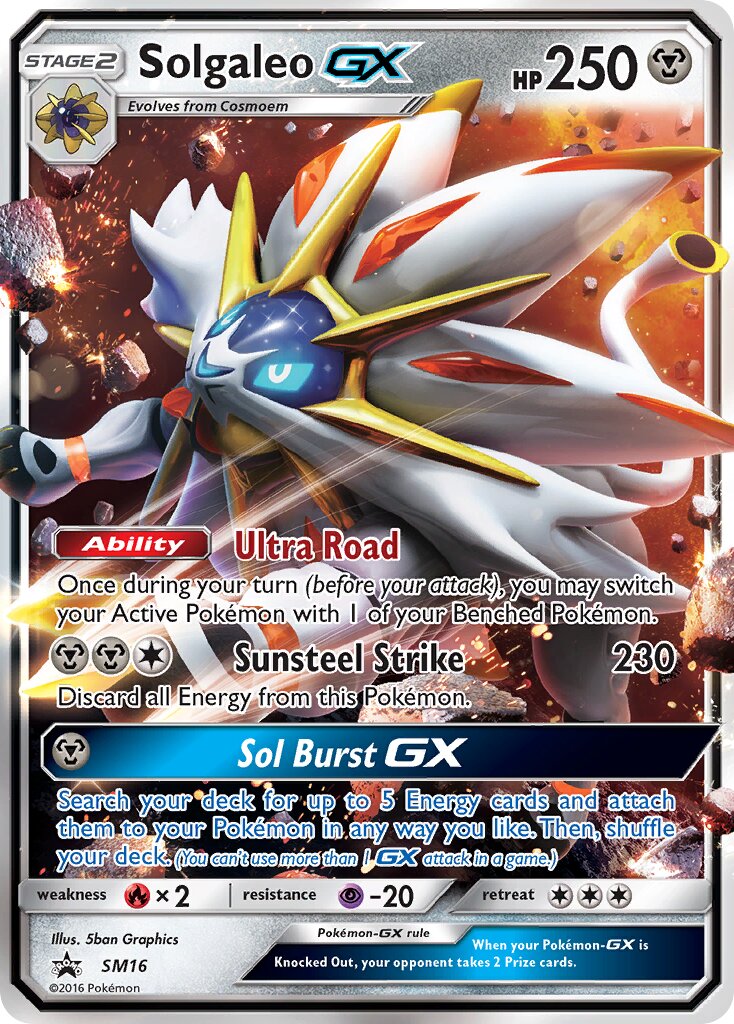 Solgaleo-GX SM16 — Sun & Moon Promos (English Pokémon TCG card)